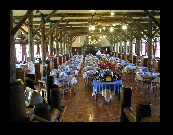 The dining room in the Paradise lodge